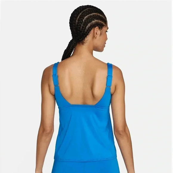 Women’s Nike Tankini Swimsuit Top Size Small Blue NWT - Picture 2 of 8